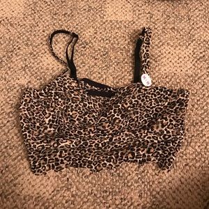 VS Pink Leopard Print Bralette NWT